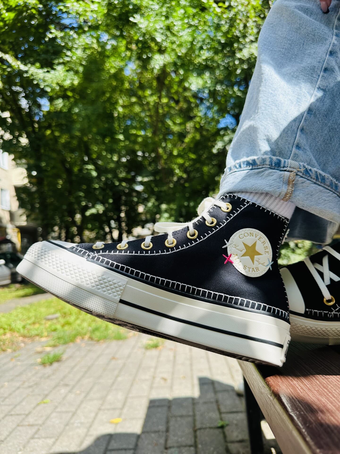 Converse черные высокие на платформе A08731C