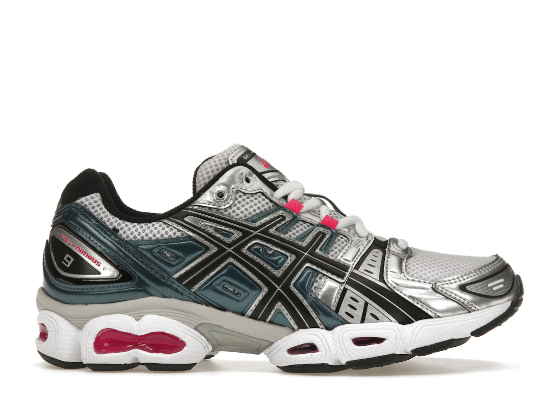 ASICS Gel-Nimbus 9 White Pink Glo Teal