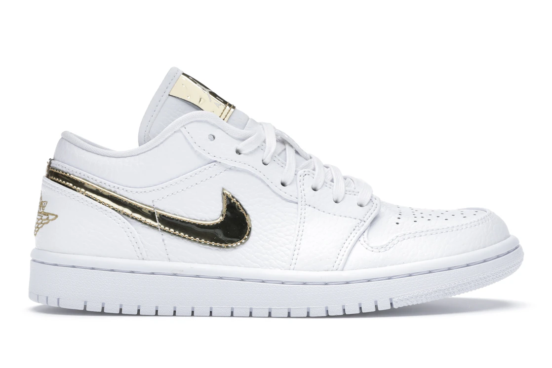 Nike Jordan 1 Low White Metallic Gold