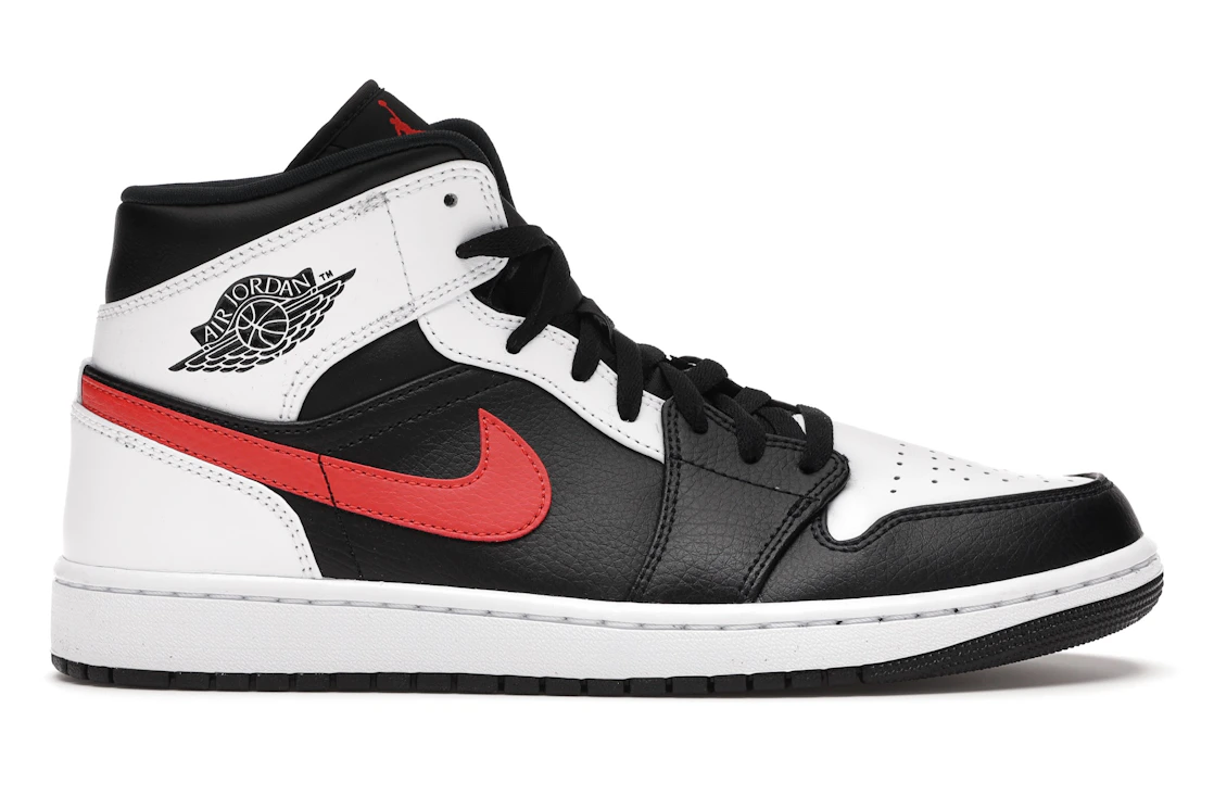 Nike Air Jordan 1 Mid Black White Red