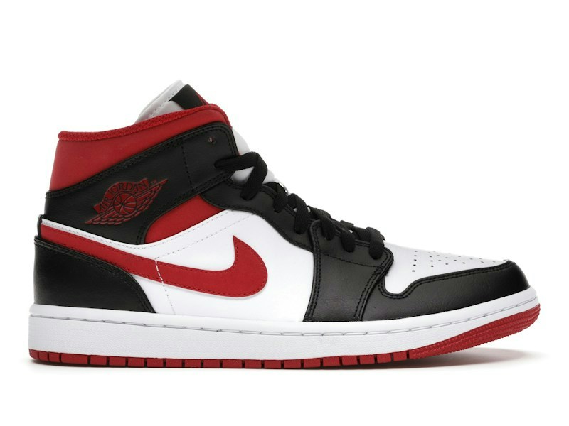 Nike Air Jordan 1 Mid "Metallic Red" White Black Red