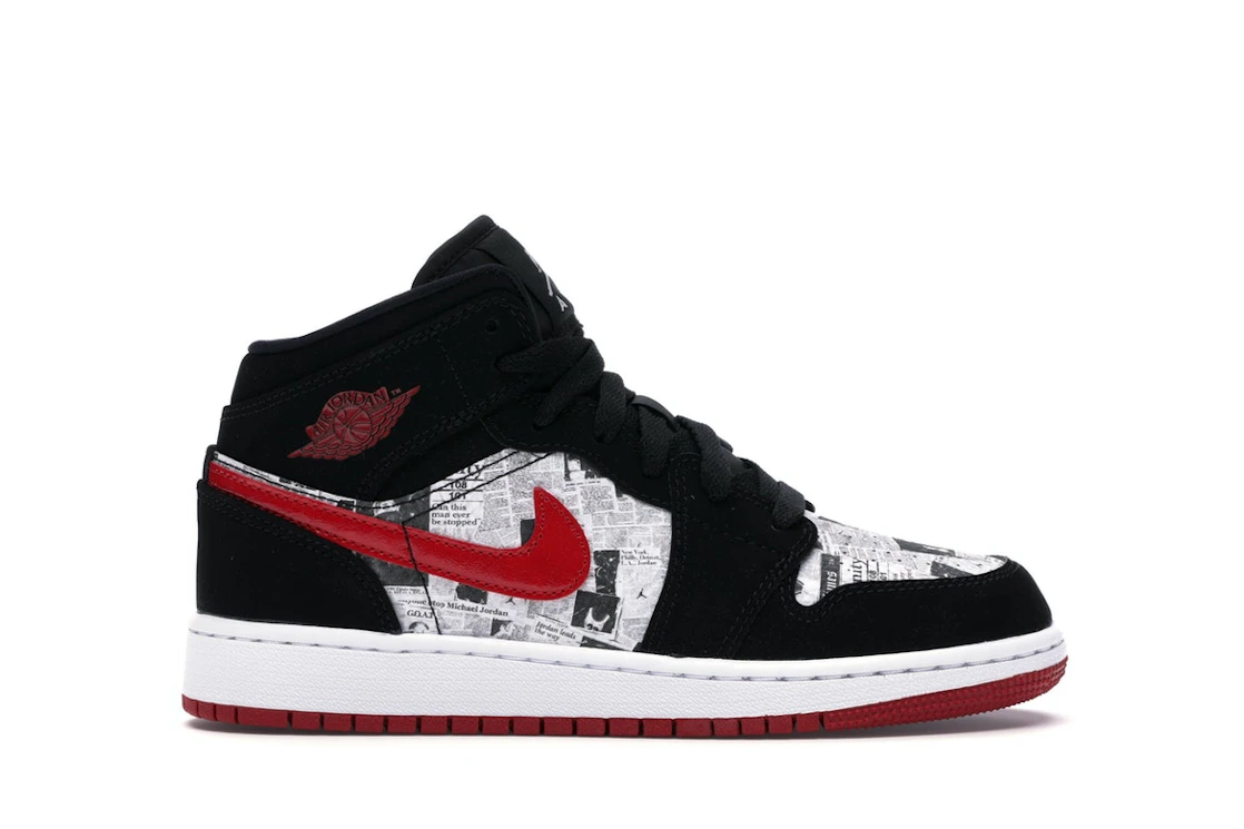 Nike Jordan 1 Mid Newspaper Air Times