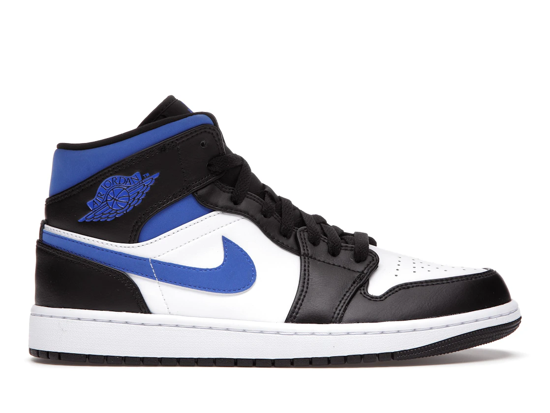 Nike Jordan 1 Mid White Black Racer Blue
