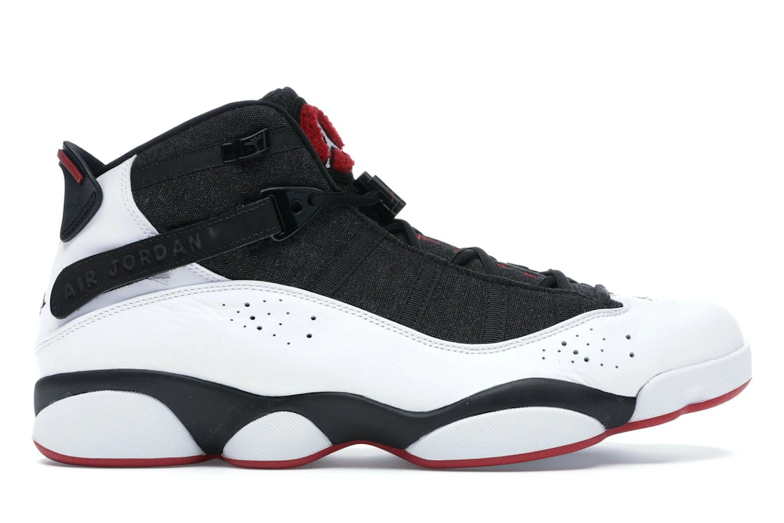 Nike Jordan 6 Rings Black White Gym Red
