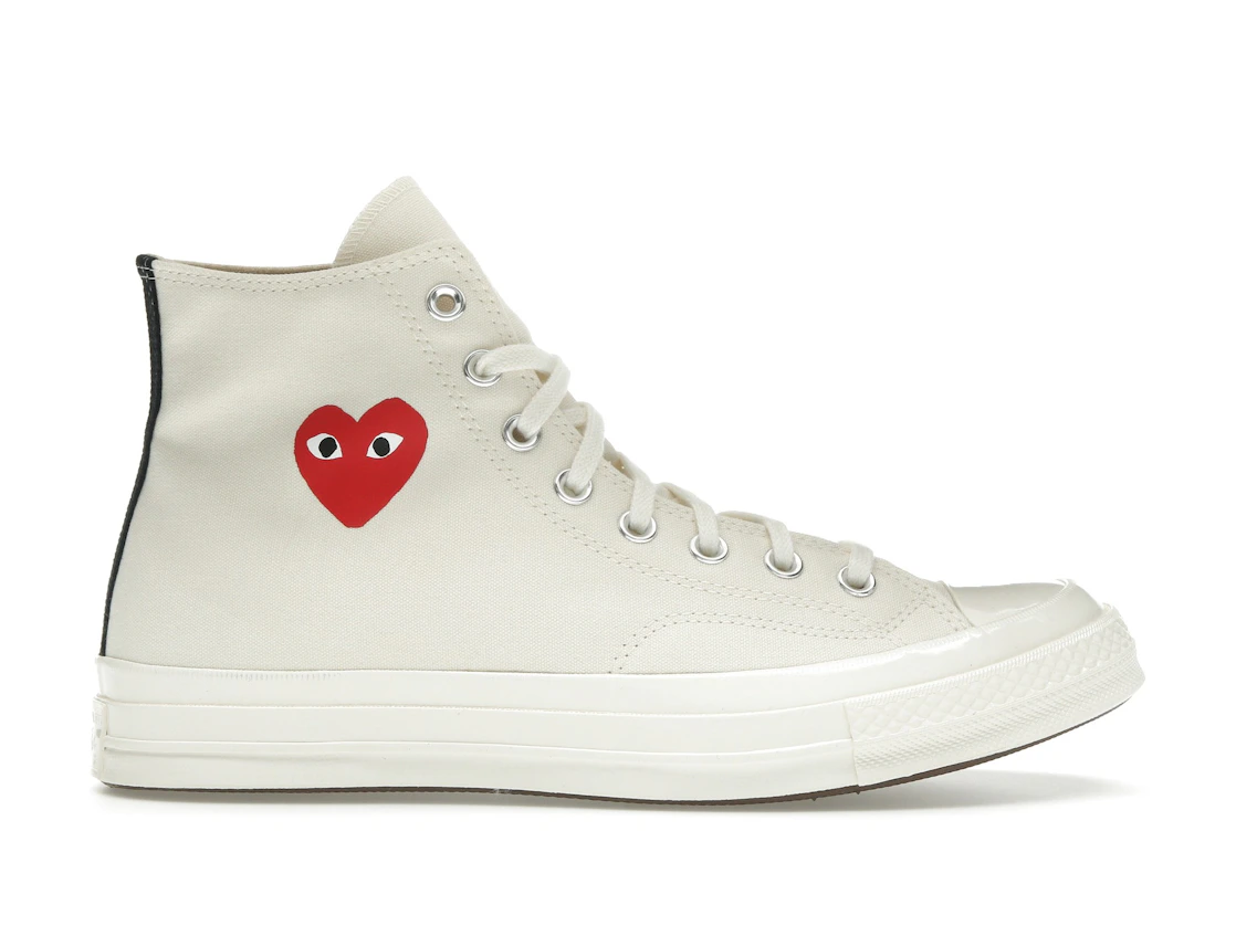 Converse Comme Des Garçons Play x Chuck 70 High Single Heart - Milk