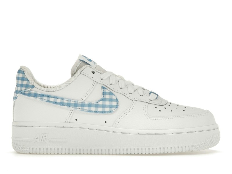 Nike Air Force 1 Low 07 Essential White University Blue Gingham