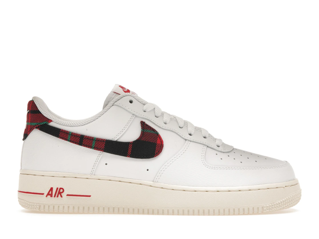 Nike Air Force 1 Low '07 LV8 Tartan Plaid White University Red