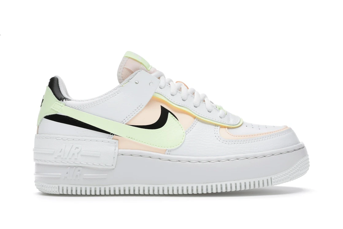 Nike Air Force 1 Low Shadow Summit White Barely Volt Crimson Tint