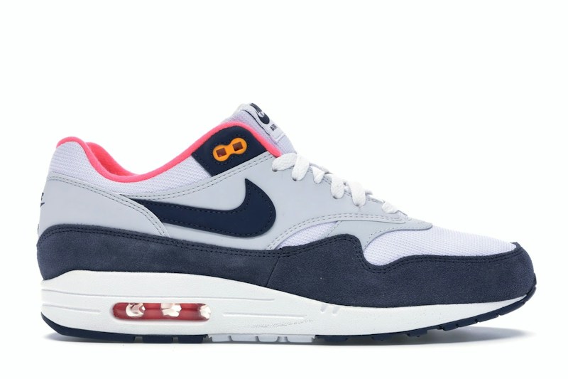 Nike Air Max 1 Pure Platinum Midnight Navy Racer Pink