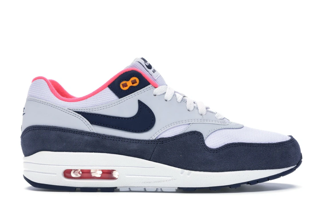 Nike Air Max 1 Pure Platinum Midnight Navy Racer Pink