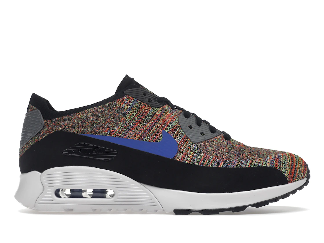 Nike Air Max 90 Ultra 2.0 Flyknit Black Medium Blue Cool Grey
