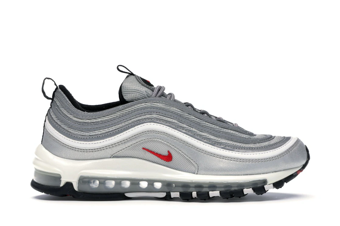Nike Air Max 97 Running Metallic SilverVarsity Red White Black