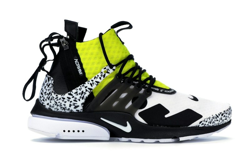 Nike Acronym X Air Presto Mid Sports Casual Dynamic Yellow