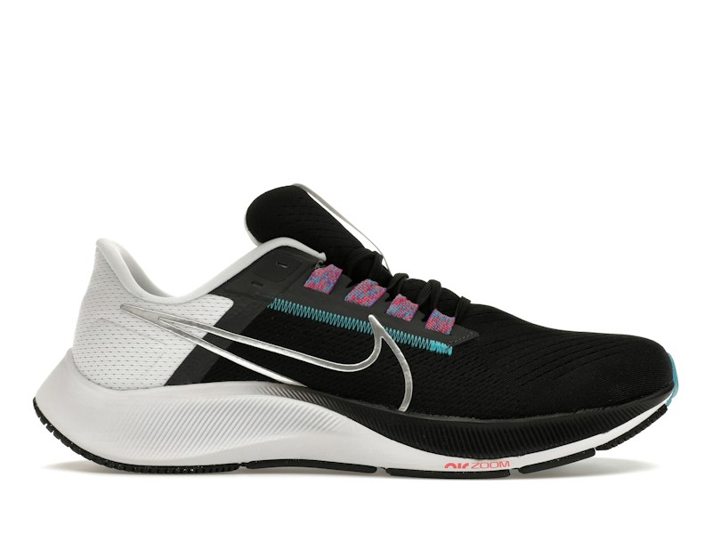 Nike Air Zoom Pegasus 38 Black White Chlorine Blue