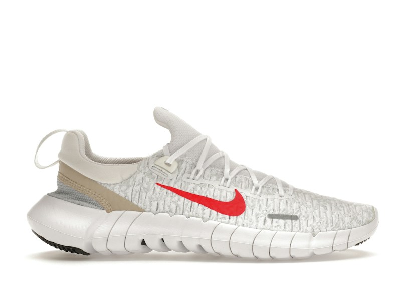 Nike Free Run 5.0 Next Nature White Siren Red Sanddrift