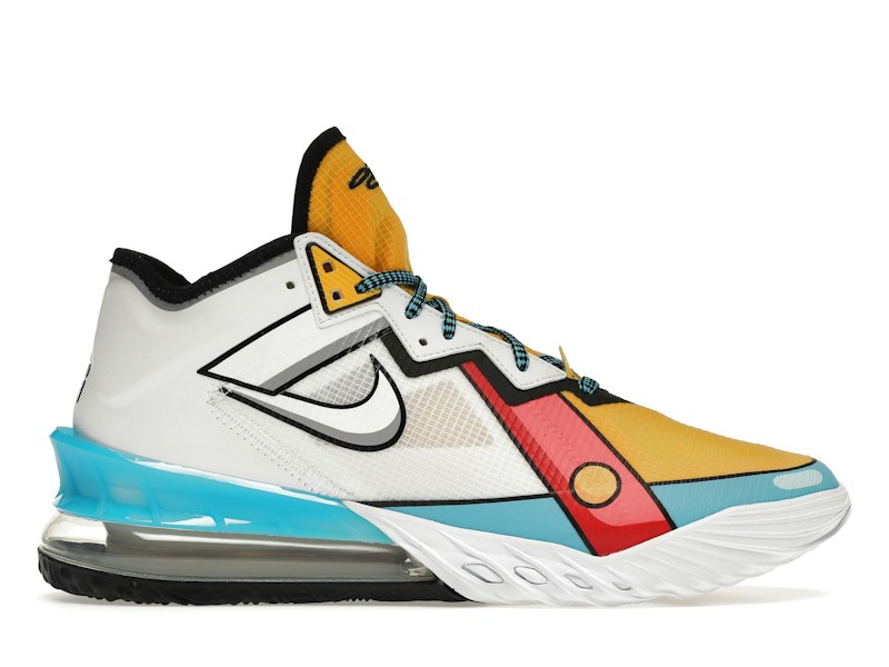 Nike Lebron 18 Low "Stewie Griffin" Basketball White Blue Yellow