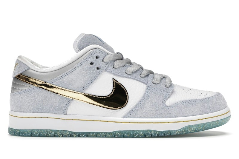 Nike Sean Cliver x SB Dunk Low Pro QS White Blue Gold
