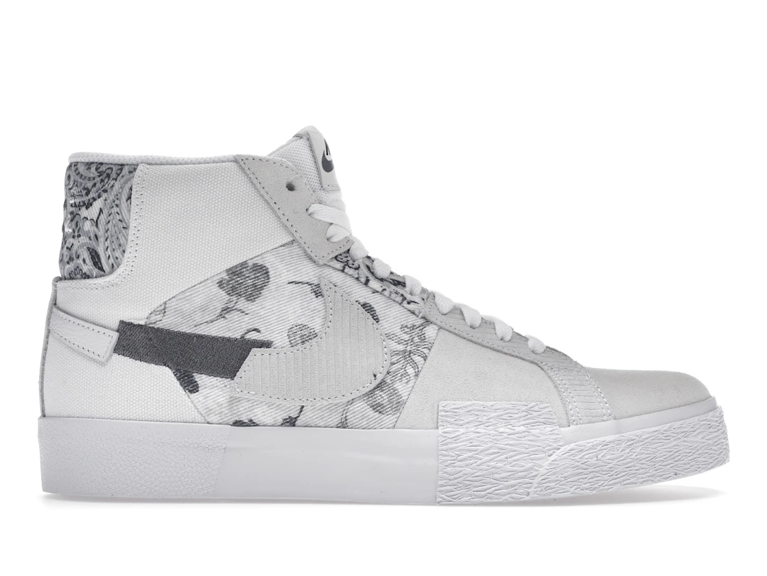 Nike SB Zoom Blazer Mid Premium Floral White Grey