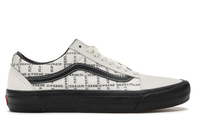 Vans Supreme x Old Skool Pro Logo Pattern - White