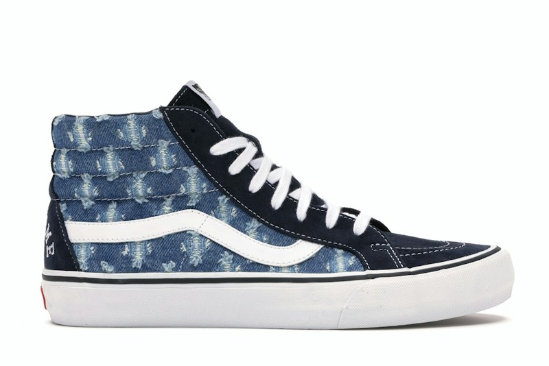 Vans Supreme x Sk8-Hi Blue Hole Punch Denim