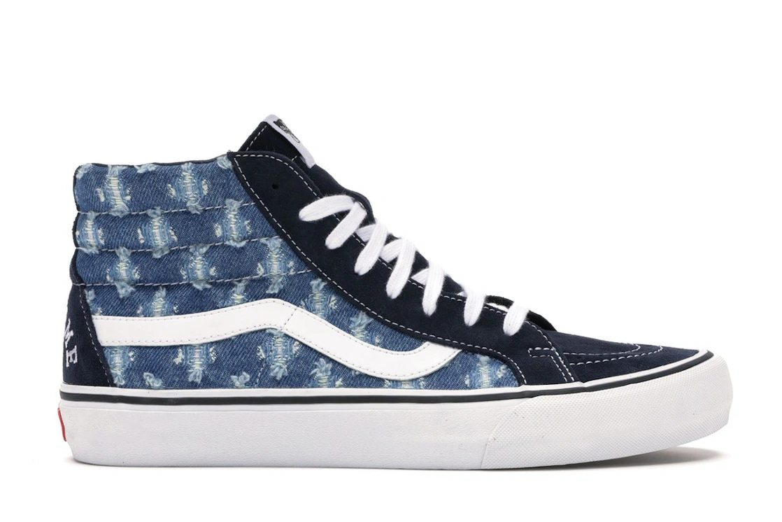 Vans Supreme x Sk8-Hi Blue Hole Punch Denim