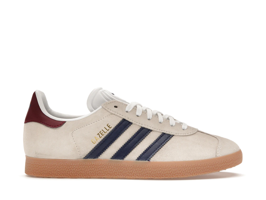 Adidas Gazelle Beige Dark Blue Collegiate Burgundy