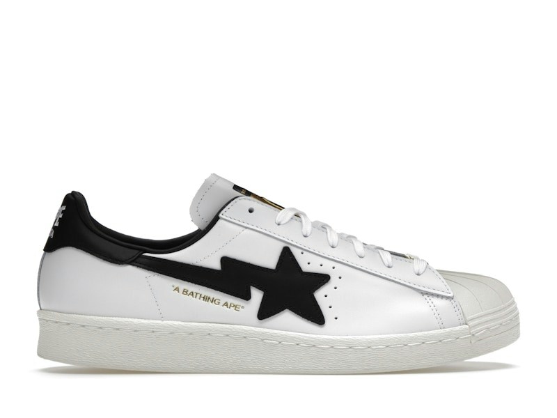 Adidas Superstar 80s Bape White Black