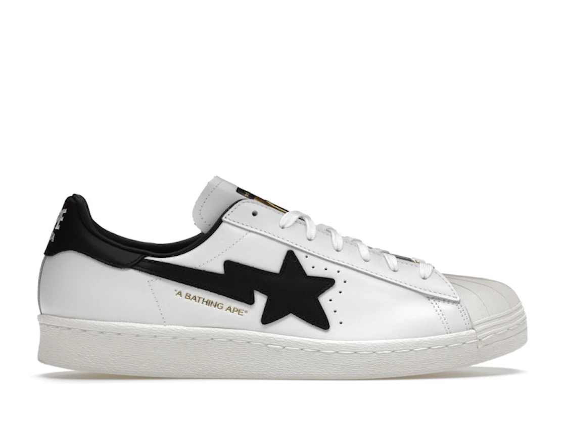 Adidas Superstar 80s Bape White Black