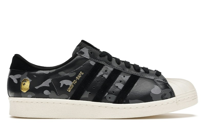 Adidas Superstar 80s Undefeated Bape Black Camo