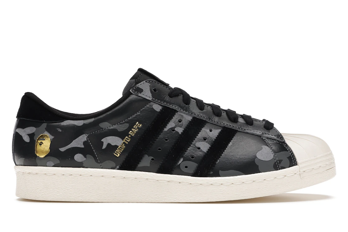 Adidas Superstar 80s Undefeated Bape Black Camo