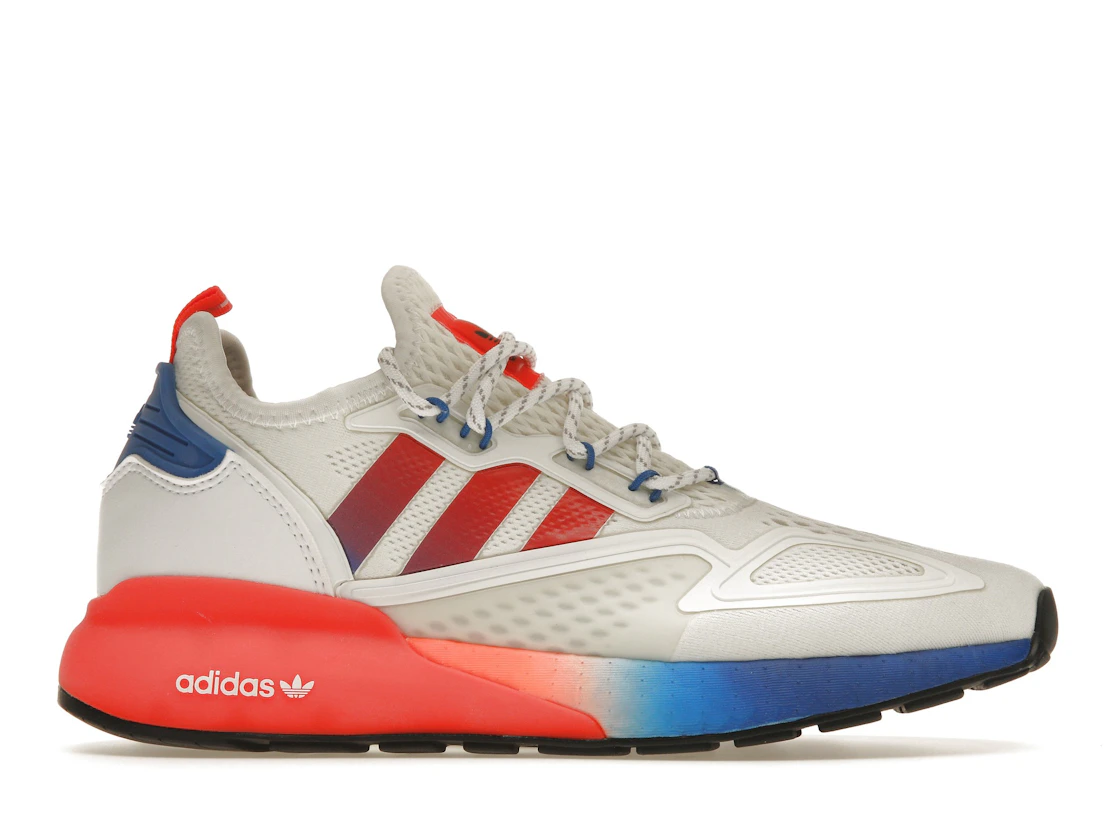 Adidas ZX 2K Boost White Solar Red Blue