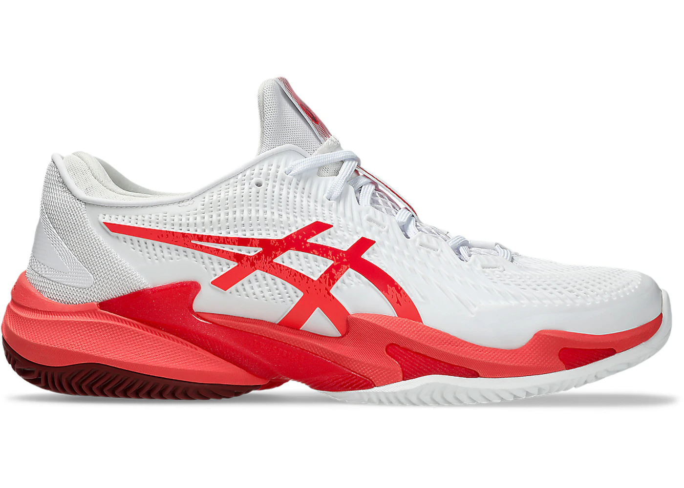 ASICS Court FF 3 Novak Clay White Electric Red (1041A521-966)