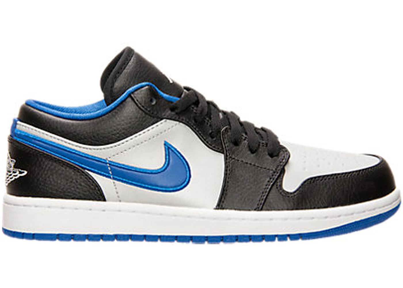 Nike Jordan 1 Low Black Game Royal Metallic Platinum