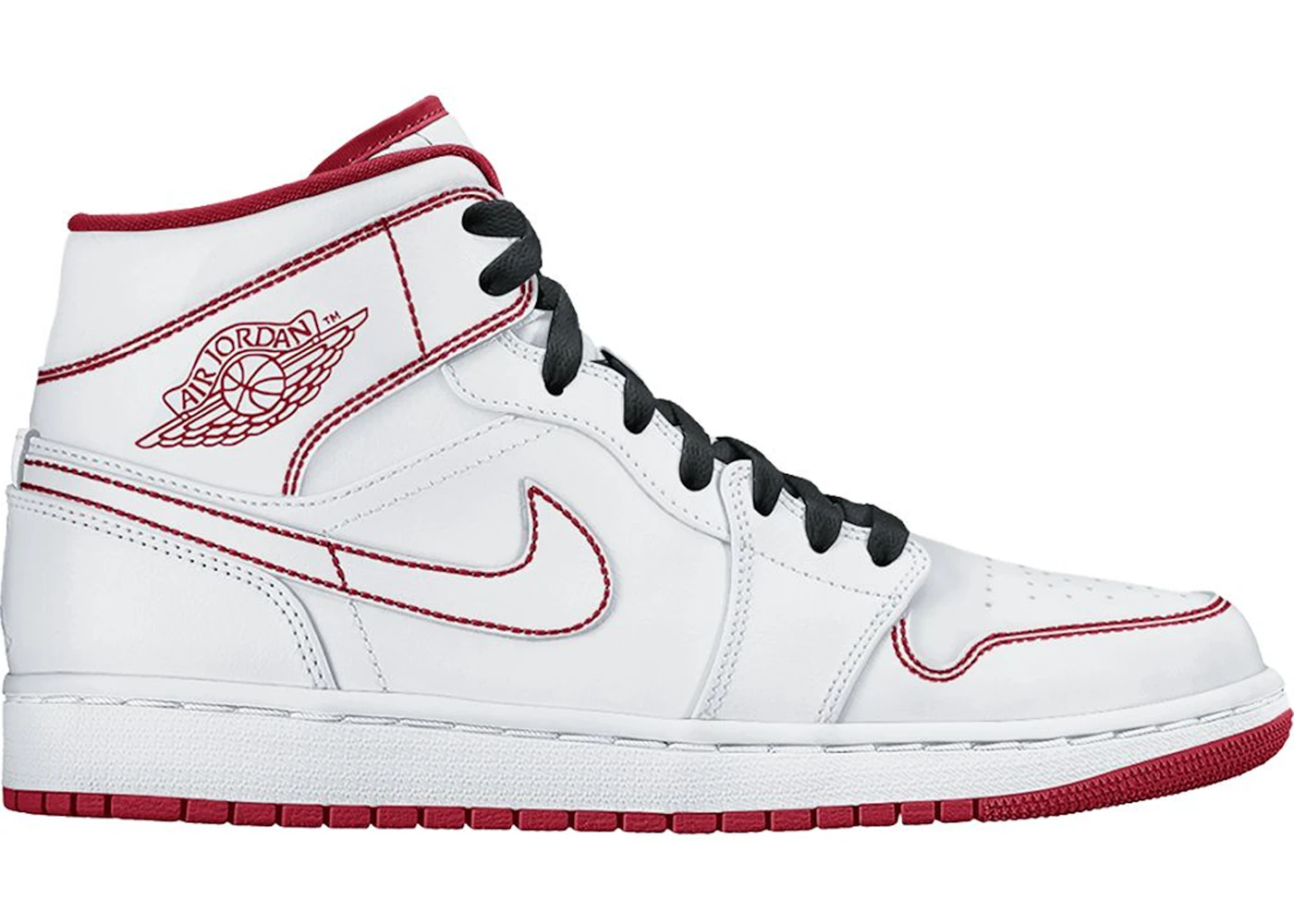 Nike Jordan 1 Mid White Gym Red