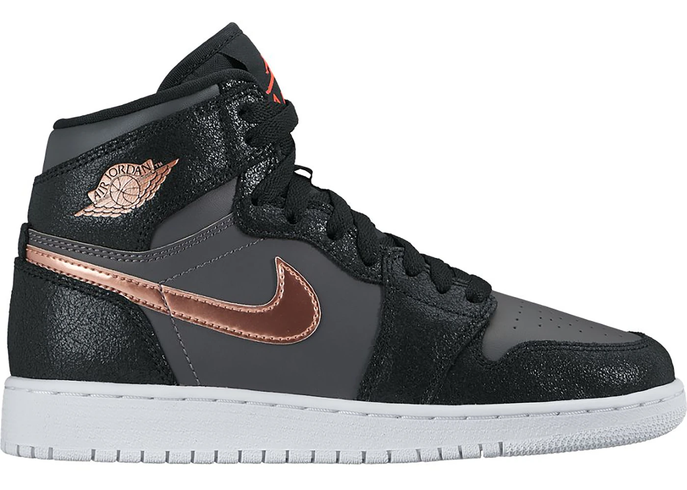 Nike Jordan 1 Retro High Black Metallic Red Bronze Dark Grey