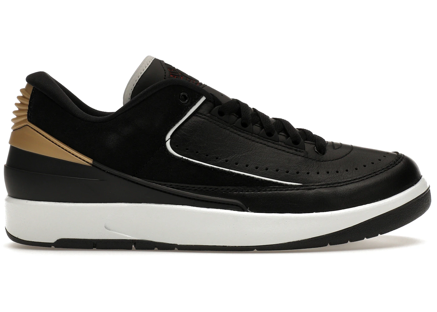 Nike Jordan 2 Retro Low Black Metallic Gold