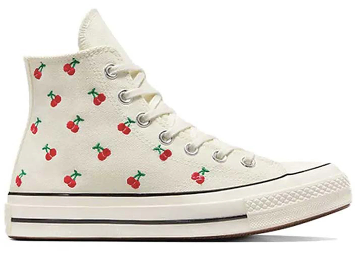 Converse Chuck 70 бежевые с вишнями A08863C