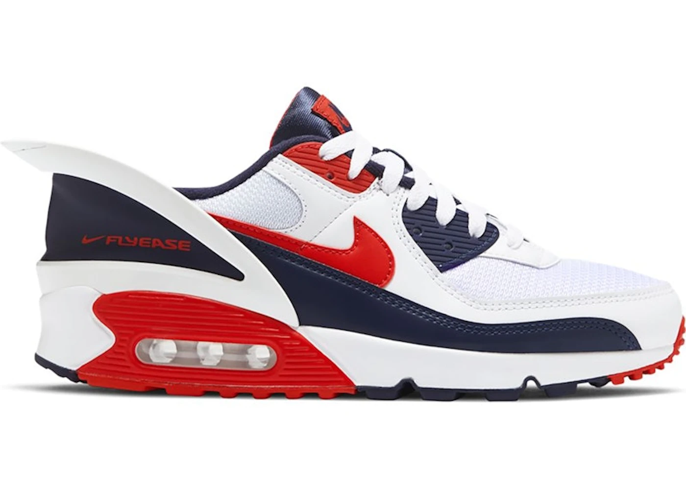 Nike Air Max 90 Flyease USA White Blue Red