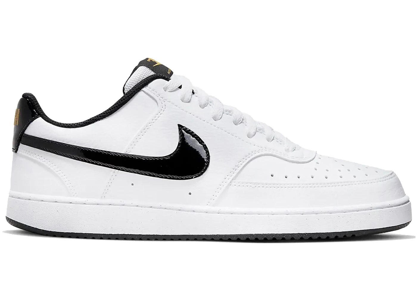 Nike Court Vision Low White Black Metallic Gold