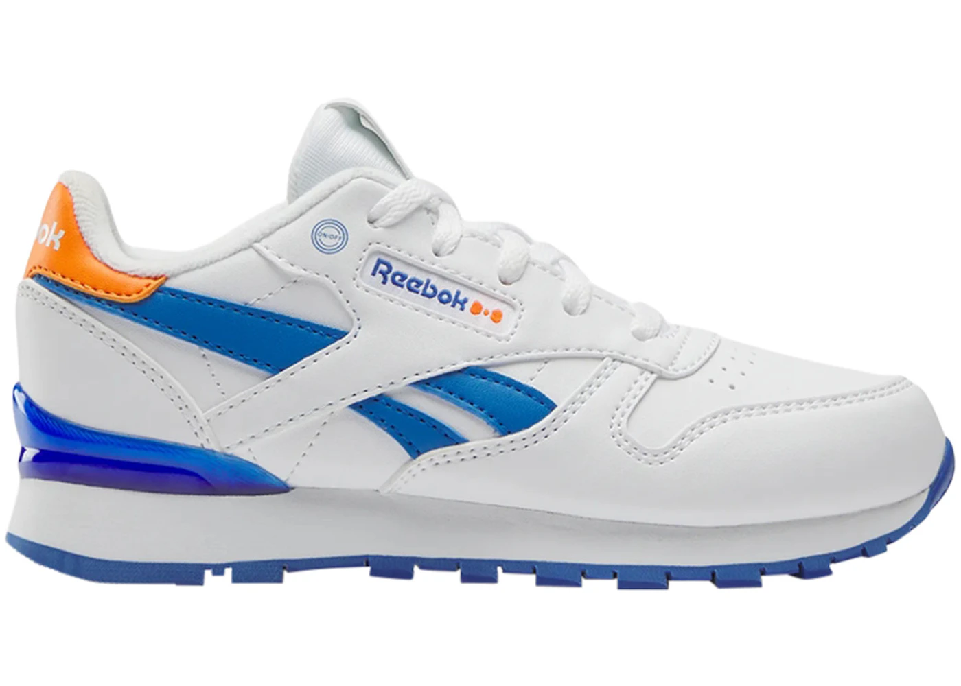 Reebok Blippi x Classic Leather Step n Flash Little Kid White Blue Orange