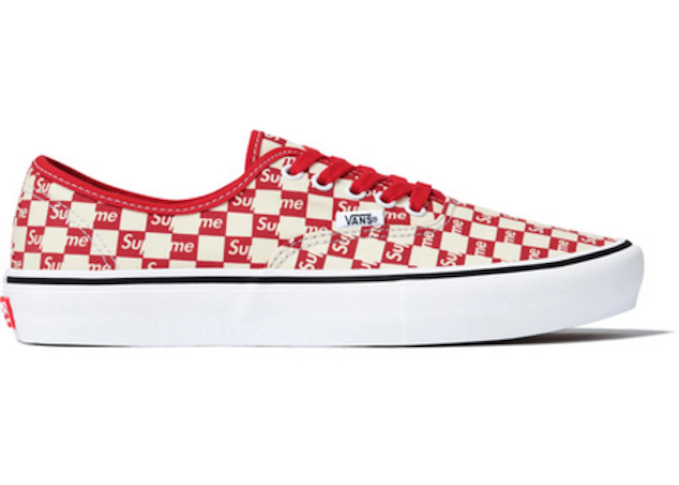 Vans Supreme x Authentic Pro Checkered Red